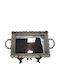 Karvounis Plastic Rectangular Decorative Tray with Mirror Silver 43.5x3.2x24.8cm
