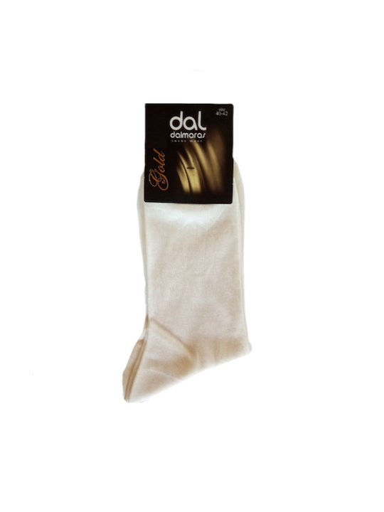 Dal 400 Men's Solid Color Socks Ecru