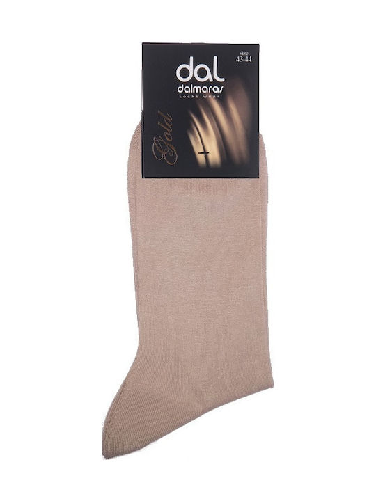 Dal 400 Men's Solid Color Socks Beige