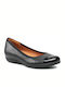 Lederne Damen Ballerinas in Schwarz Farbe