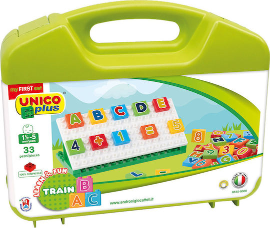 Unico Blocks in Case Letters and Numbers for 1.5-5 years old Years 33pcs