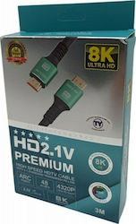 TY-67171 HDMI male - HDMI male 3m Μαύρο