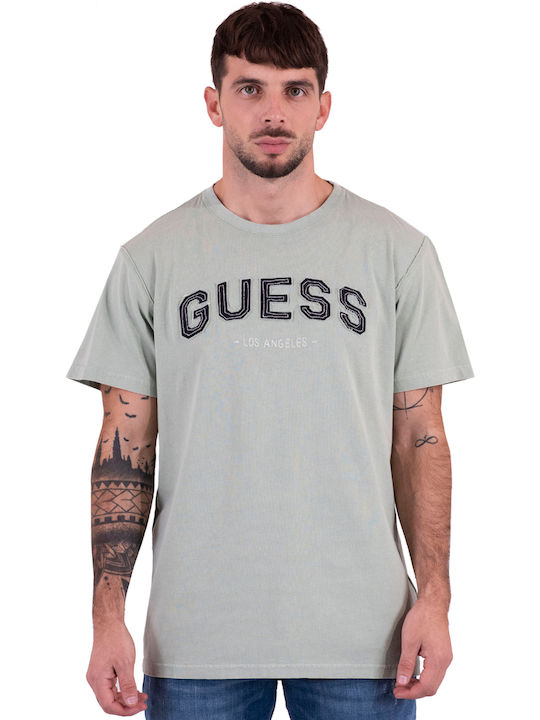 Guess College Ανδρικό T-shirt Quartz Stone με Στάμπα