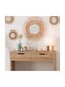 Atmosphera Wood Table Lamp for Socket E14 with White Shade and Brown Base