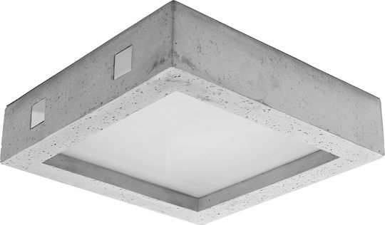 Sollux Riza Deckenleuchte 33cm Gray mit Integrierter LED aus Zement