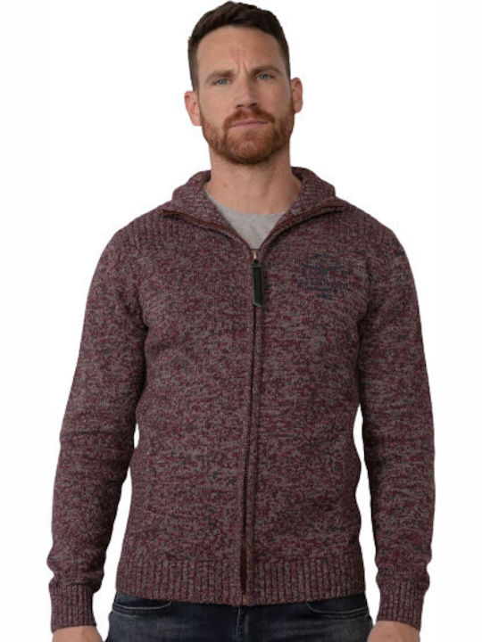 Men's Knitted Cardigan Burgundy