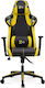 Megapap Vortex Scaun Gaming Din piele ecologică cu Brațe Reglabile Yellow / Black