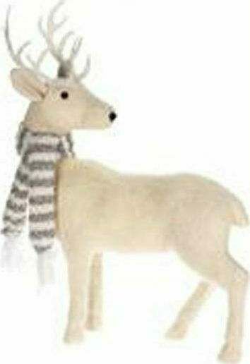 Christmas Figure Reindeer White Height 47cm Plan 2