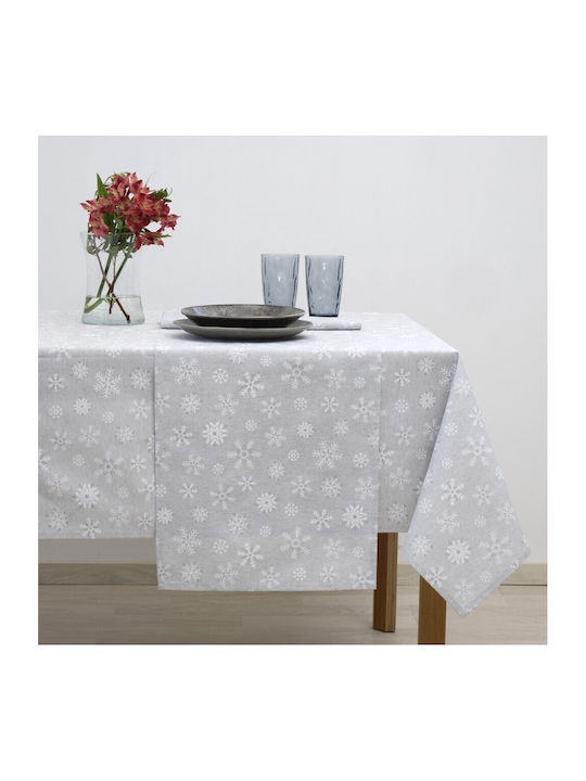 Dimeco 8590 Ornament de Crăciun Față de masă Pătrat Material textil Gri M85xL85cm 1buc