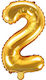 Balloon Foil Number 2 Gold Numbers Νο2 35cm