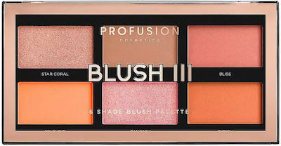 Profusion Cosmetics 6 Shade Blush Palette 15.6gr