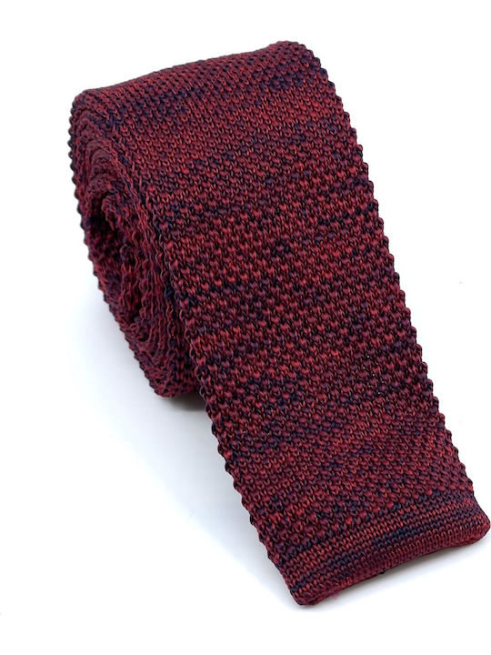 Legend Accessories Herren Krawatte Gestrickt Gedruckt in Burgundisch Farbe