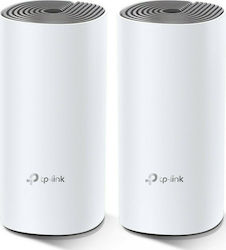 TP-LINK Deco E4 v2 WiFi Mesh Network Access Point Wi‑Fi 5 Dual Band (2.4 & 5GHz) σε Διπλό Kit