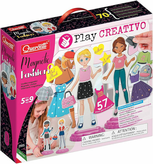 Quercetti Μαγνητικό Παιχνίδι Κατασκευών Magnetic Fashion Best Friends για Παιδιά 5+ Ετών