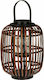 Koopman Lantern Rattan Tabletop Καφέ 30x30x40εκ. 1pcs