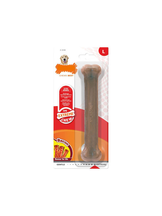 Nylabone Extreme Παιχνίδι Κόκκαλο Σκύλου Μασητικό με Γεύση Μπέικον Large 19εκ. Καφέ 1τμχ