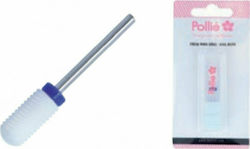 Eurostil Pollie Nail Drill Ceramic Bit with Barrel Head Blue