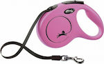 Flexi Foldable Dog Leash/Lead Strap Classic Tape Medium Pink in Pink color 5m up to 25kg FCO2_PI