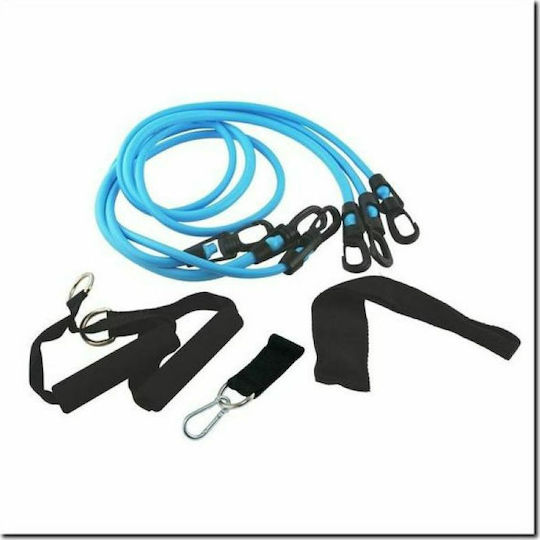 HMS TX01 Strength Training Benzi de rezistență tubulare pentru exerciții cu mânere seturi 3buc Albastru 0.6m