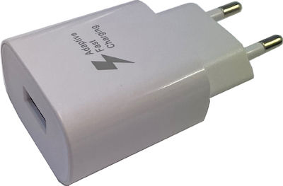 Încărcător Fără Cablu cu Port USB-A Albς (EUL-50459)