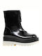 Dozed Pl Leather Women's Ankle Boots Black / White