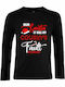 Kids Long Sleeve " Dear Santa, It was my Cousins Fault, Christmas " Black