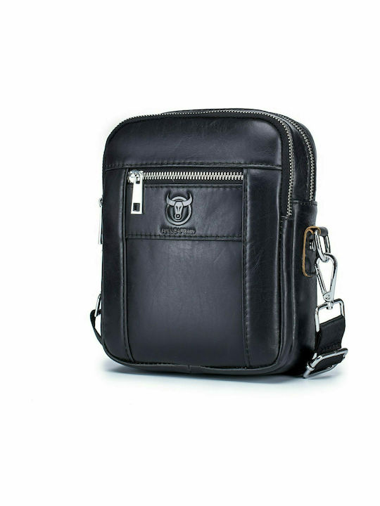 DJB-09 Leather Men's Bag Shoulder / Crossbody Black