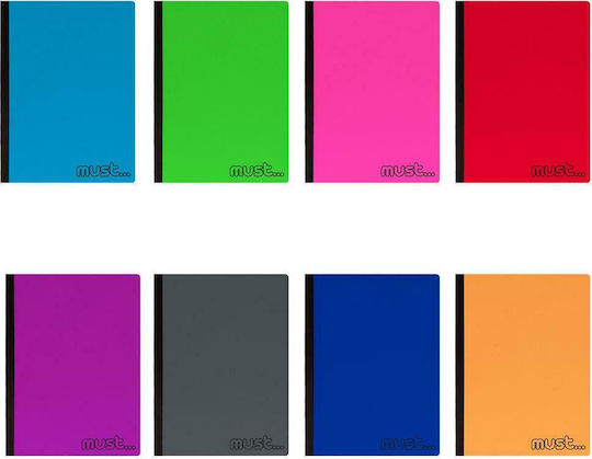 Must Team Ruled Notebook A4 128 Paper Sheets 4 Subjects Foldi (Miscellaneous Colours)