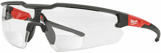 Milwaukee Safety Glasses for Protection with Transparent Lenses with Corrective Lens +1.5 1pcs