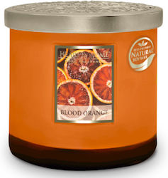 Heart & Home Αρωματικό Κερί Σόγιας σε Βάζο Σαγκουίνι Πορτοκαλί Με Διπλό Φυτίλι 230gr