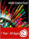 Adobe Creative Cloud σε Ηλεκτρονική άδεια για 1 Χρήστη και 1 Έτος χρήσης