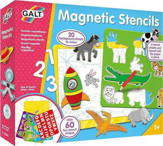 Galt Toys Jucărie Magnetică De Construcție Magnetic Stensils Pentru Copii 3+ Ani