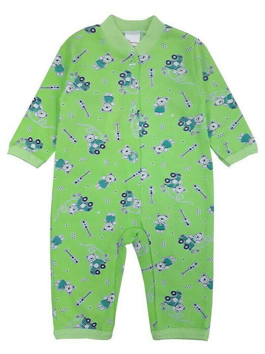 Beboulino Bear Baby Bodysuit Underwear Set Long-Sleeved Green