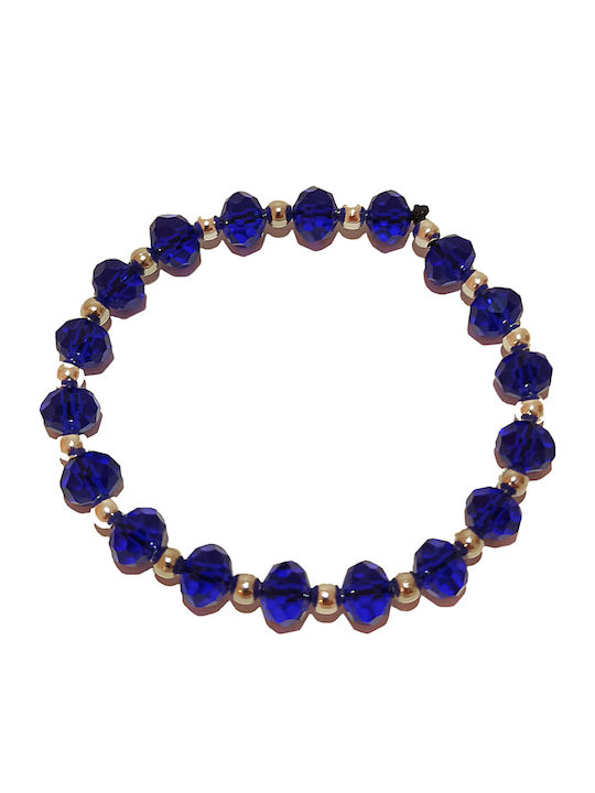 Handmade bracelet with blue glass beads
