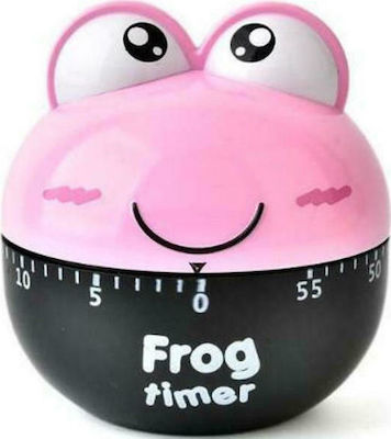 Countdown Analog Kitchen Timer Frog Pink