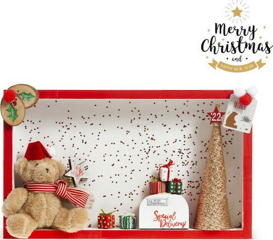 Parisis Weihnachtliche Holz Figur Unterschrift Rot Länge 50cm