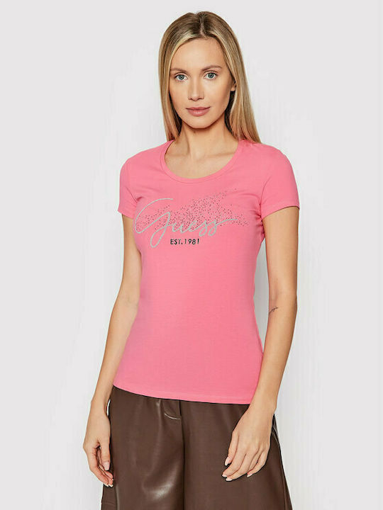 Guess Damen T-Shirt Rosa