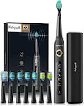 FairyWill D7 FW-507 Plus Electric Toothbrush with Timer and Travel Case Black