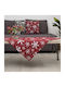 Dimeco Chenille Christmas Tablecloth Runner Fabric Red L180xW40cm 1pcs