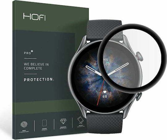 Hofi Hybrid Pro+ Full Face Tempered Glass for the Amazfit GTR 3 Pro 1pcs