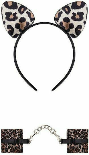 Obsessive Tigerlla BDSM Kit Cuffs & Ears Leopard