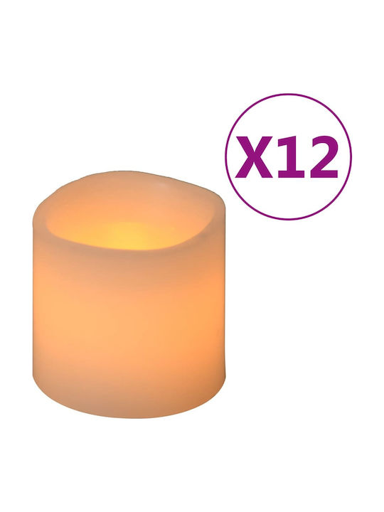 vidaXL Διακοσμητικό Φωτιστικό Κερί LED Μπαταρίας σε Μπεζ Χρώμα