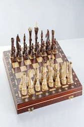 Novelty Ambassador Schach aus Holz mit Schachfiguren 55x55cm