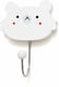 Petit Monkey Wooden Kids Wall Hanger with One Hook Koala Face White 4.2x1.2x7cm