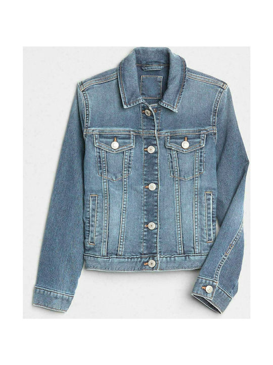Kids Denim Jacket short Blue Icon