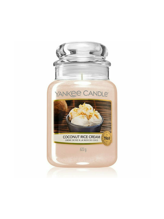 Yankee Candle Scented Candle Jar with Scent Coconut Rice Cream White 623gr 1pcs