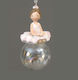 Ornament Ballerina in glass ball 12cm