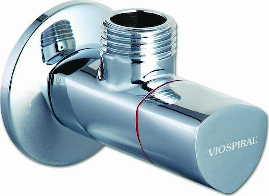 Viospiral Wasserhahn / Schalter Ecke 1/2" Chrom