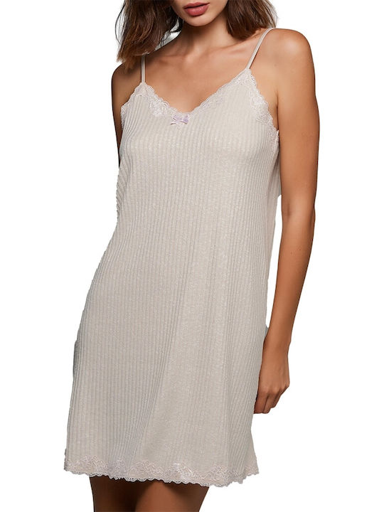Lida Women's Nightdress Ecru