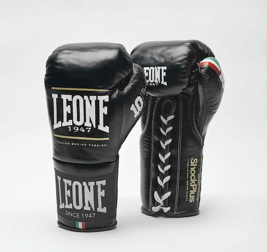 Leone Shock Plus GN102L Boxing Gloves for Match Black